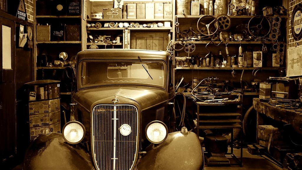 Vintage bike repair photo